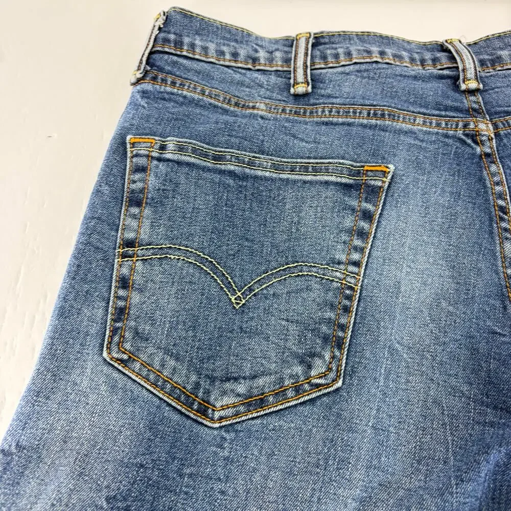 Levi's 511 Slim Fit Jeans W38 L30 Medium Wash Dark Indigo Denim Men's